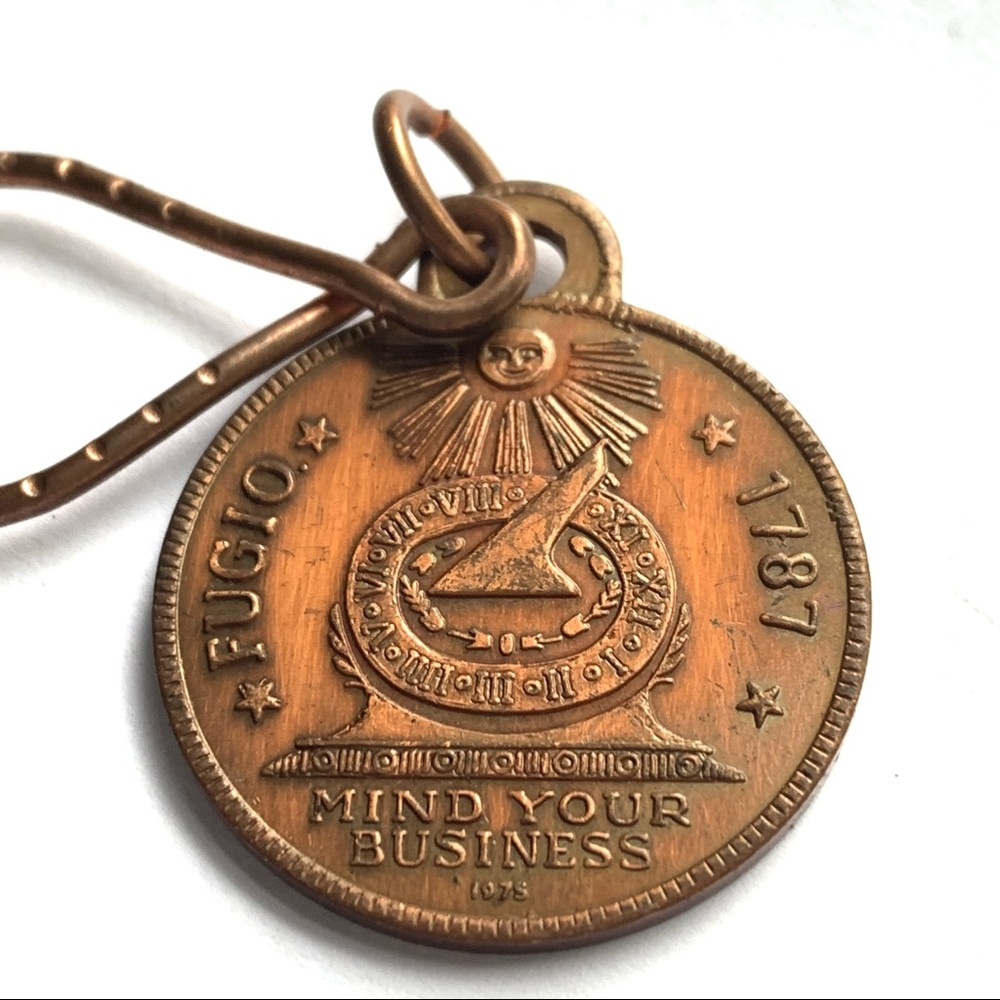 Vintage 1787 FUGIO “we are one” coin keychain